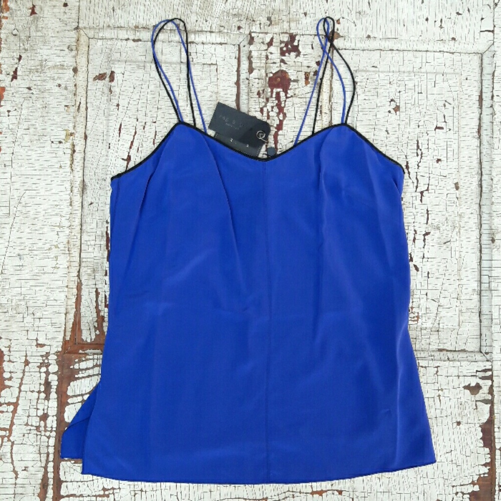 Rag & Bone 100% silk tank blue purple L